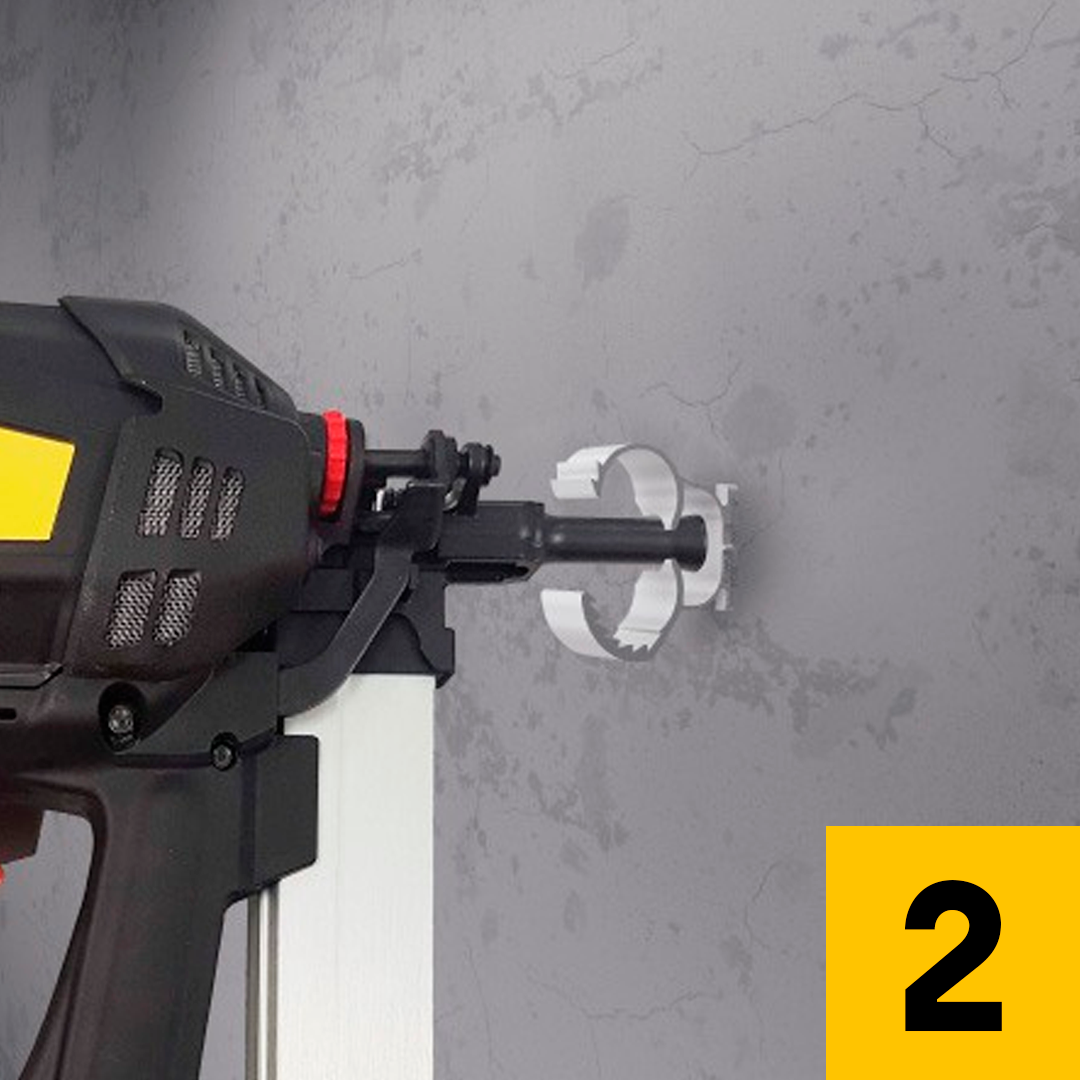 Aim and shoot the ABT Smart Clamp into place