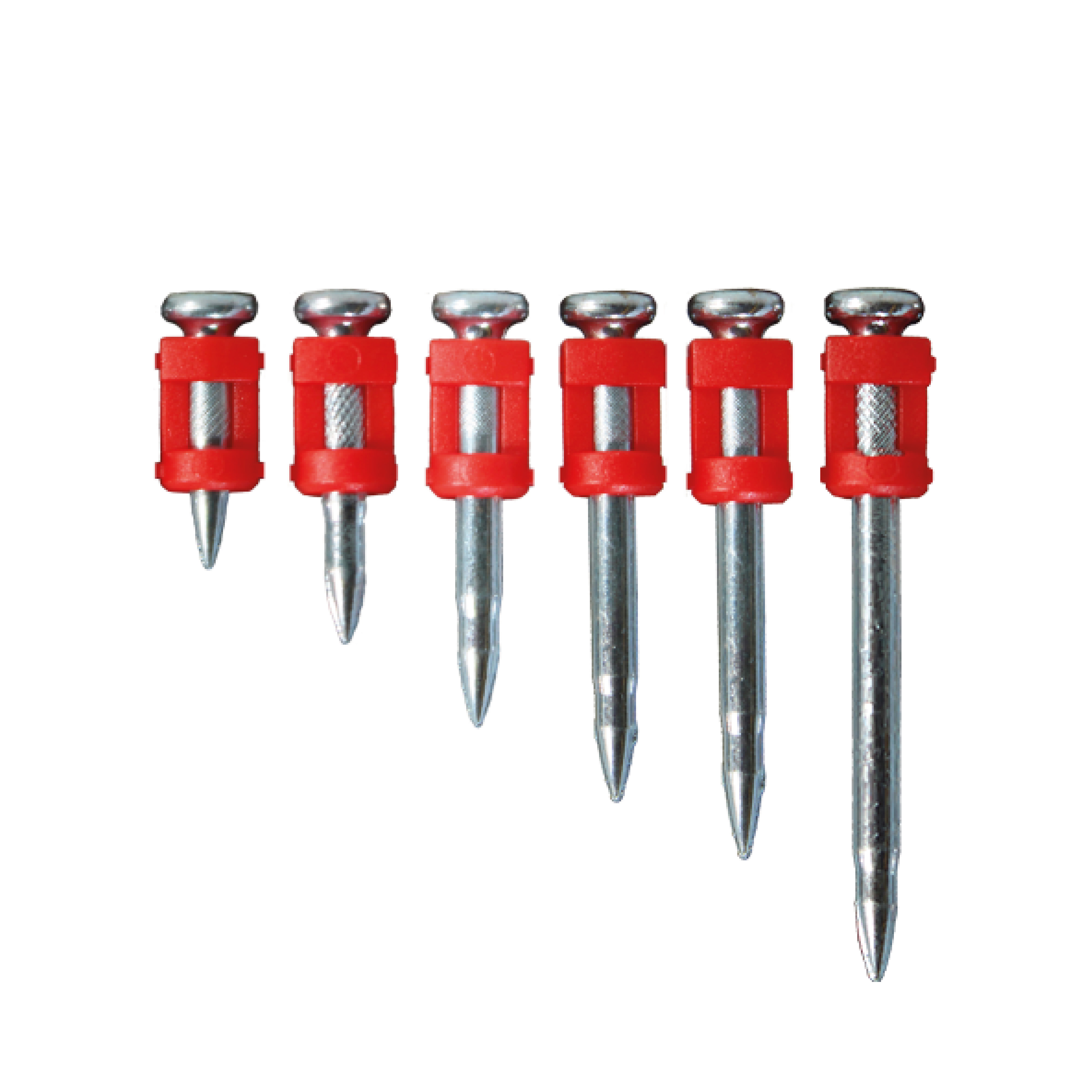 XHA nails have serrations for strong hold in steel and concrete